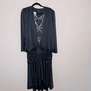 Crown Vintage Rothschild Draped. Structure Dress Beaded whimsygoth steampunk
